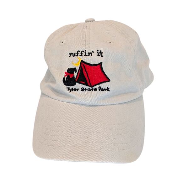 Tyler Texas State Park Ruffin’ It Tan Baseball Dad Cap Embroidered Dog One Size - Picture 1 of 11